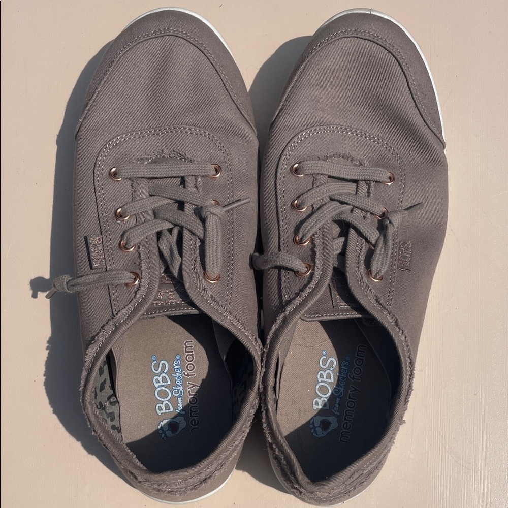 Skechers Bob's Taupe Casual Shoes